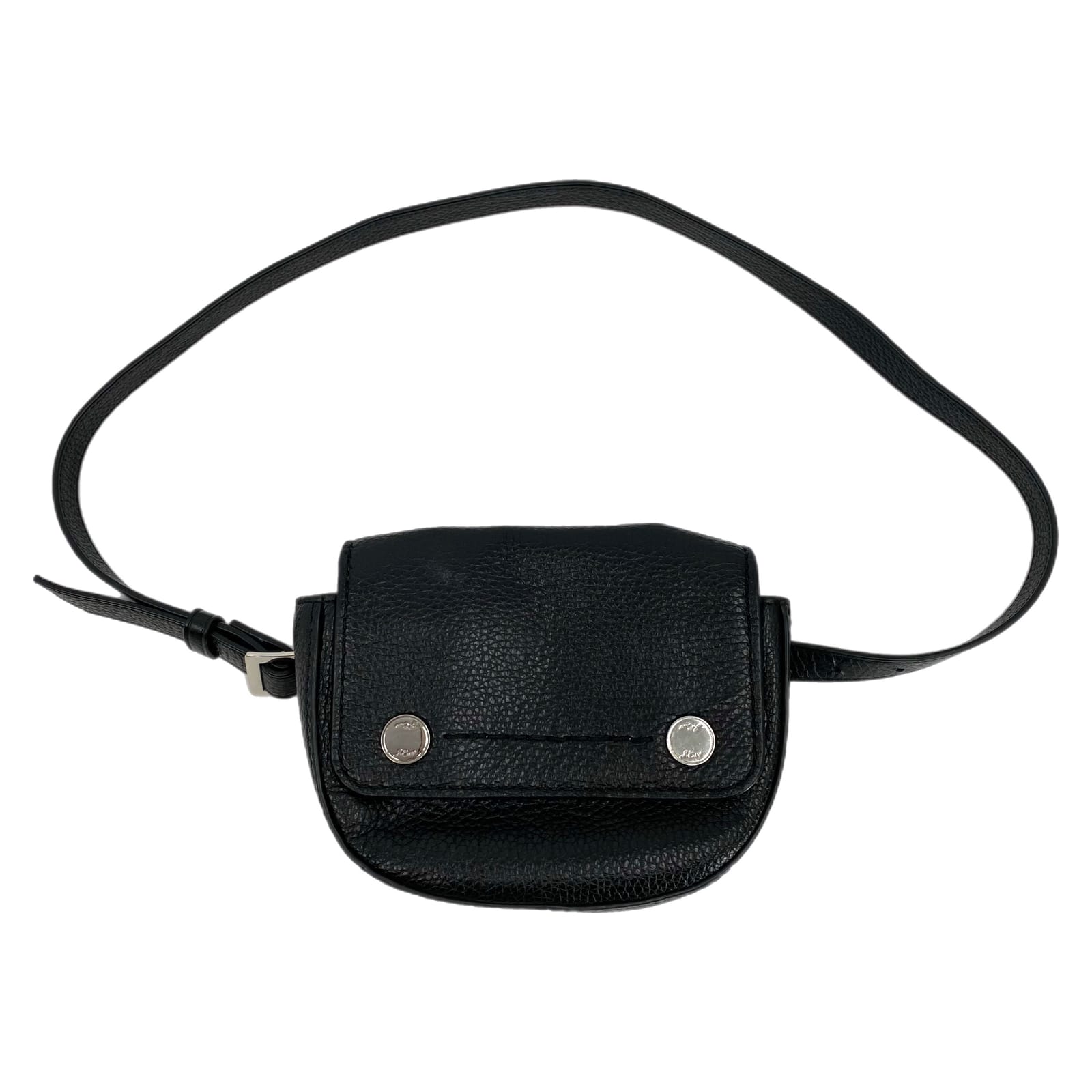 J. Crew Black Mini Pebbled Leather Belt Bag | Stylish & Versatile